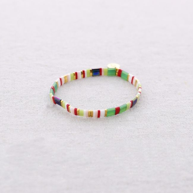 PULSERA ACERO ELÁSTICA CUENTA MIYUKI TILA