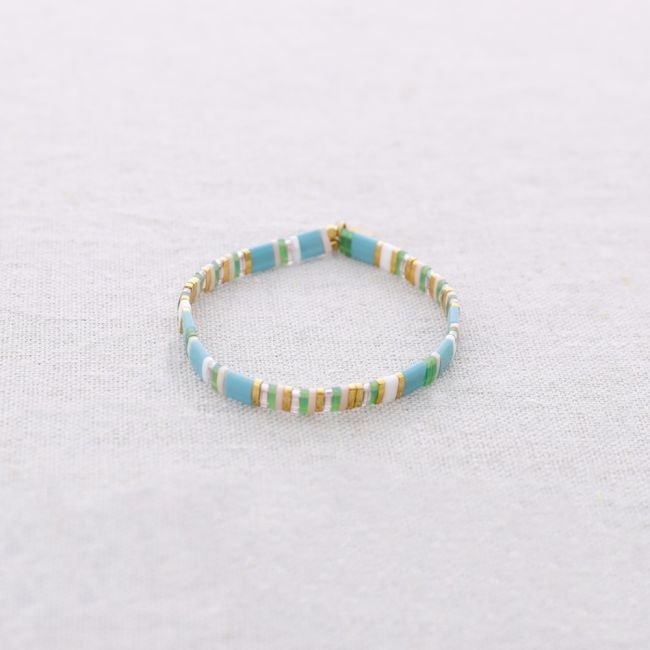 PULSERA ACERO ELÁSTICA CUENTA MIYUKI TILA