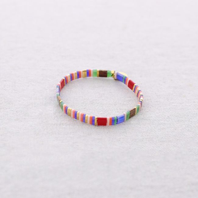 PULSERA ACERO ELÁSTICA CUENTA MIYUKI TILA