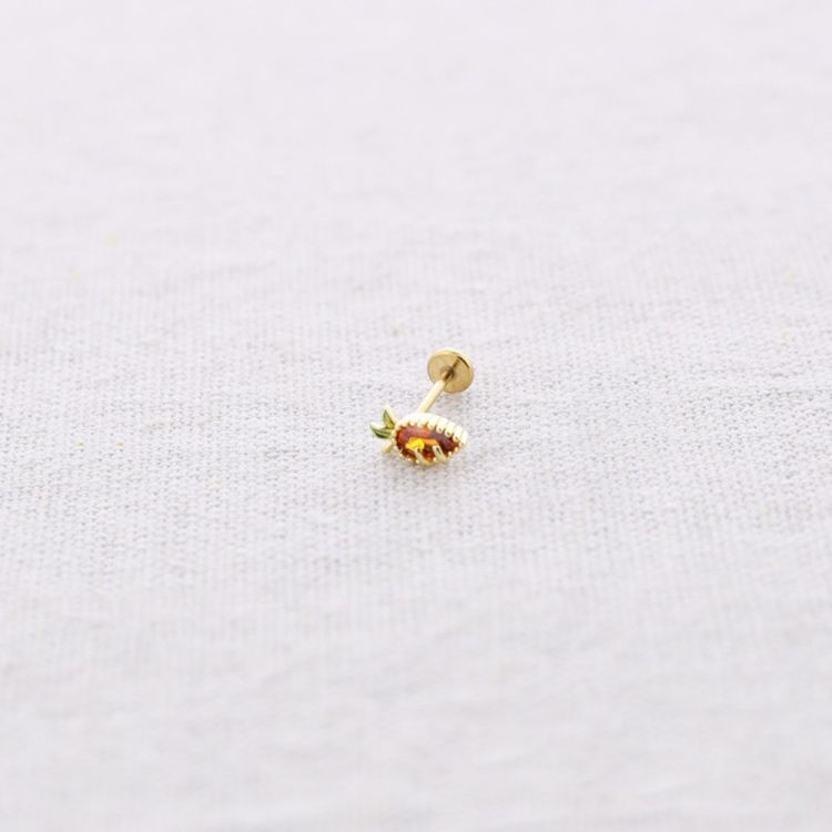 STEEL PIERCING WITH ZIRCONIA FRUITS 2