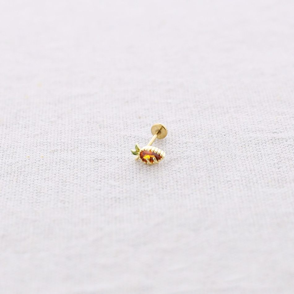 PENDIENTE ACERO PIERCING FRUTAS CIRCONITA