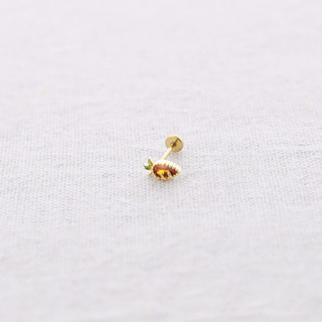 PENDIENTE ACERO PIERCING FRUTAS CIRCONITA