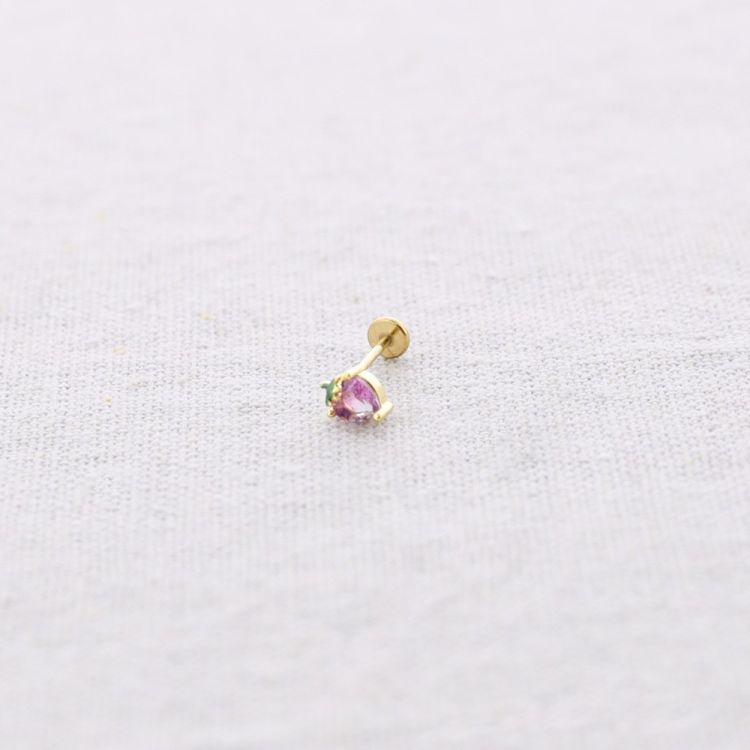 PENDIENTE ACERO PIERCING FRUTAS CIRCONITA 2