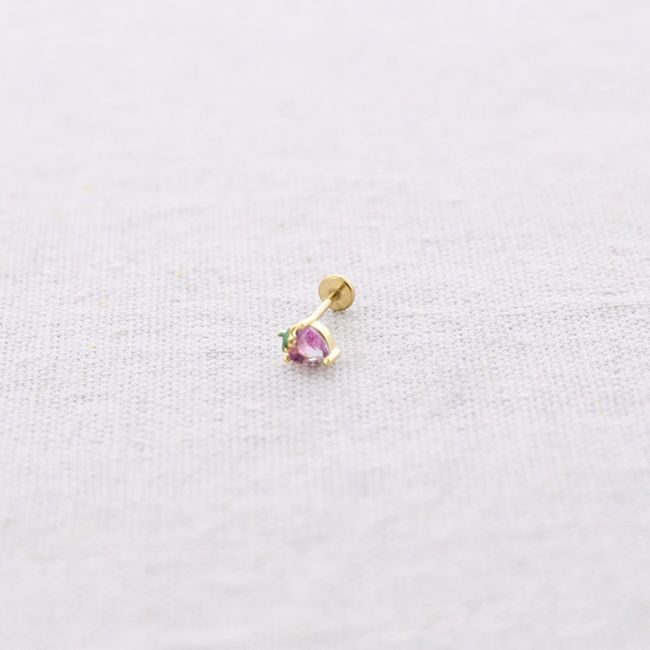 PENDIENTE ACERO PIERCING FRUTAS CIRCONITA