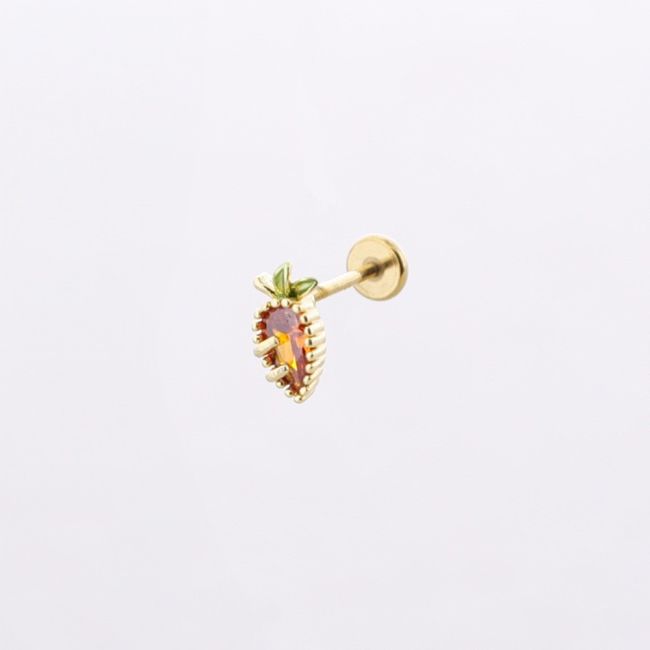 PENDIENTE ACERO PIERCING FRUTAS CIRCONITA