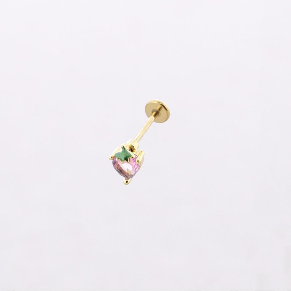 PENDIENTE ACERO PIERCING FRUTAS CIRCONITA