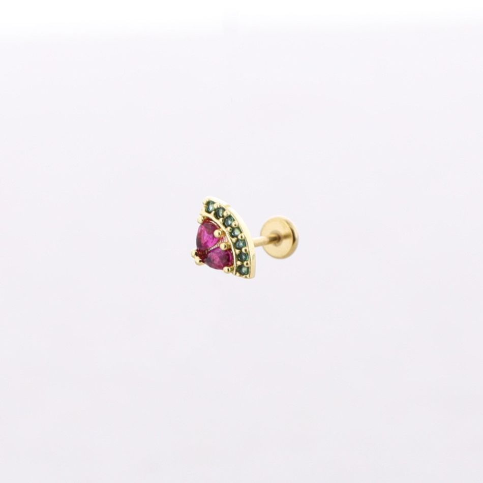 PENDIENTE ACERO PIERCING FRUTAS CIRCONITA