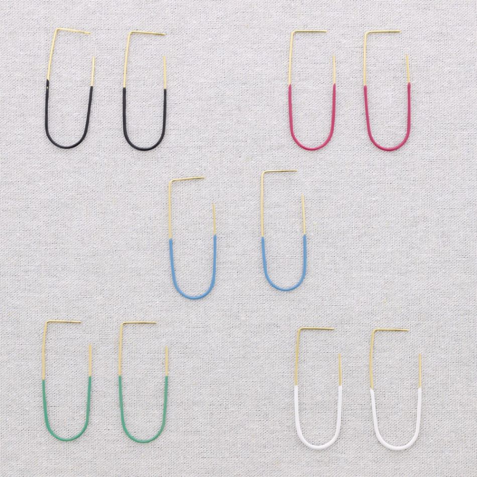 PENDIENTES ACERO ARO ESMALTE