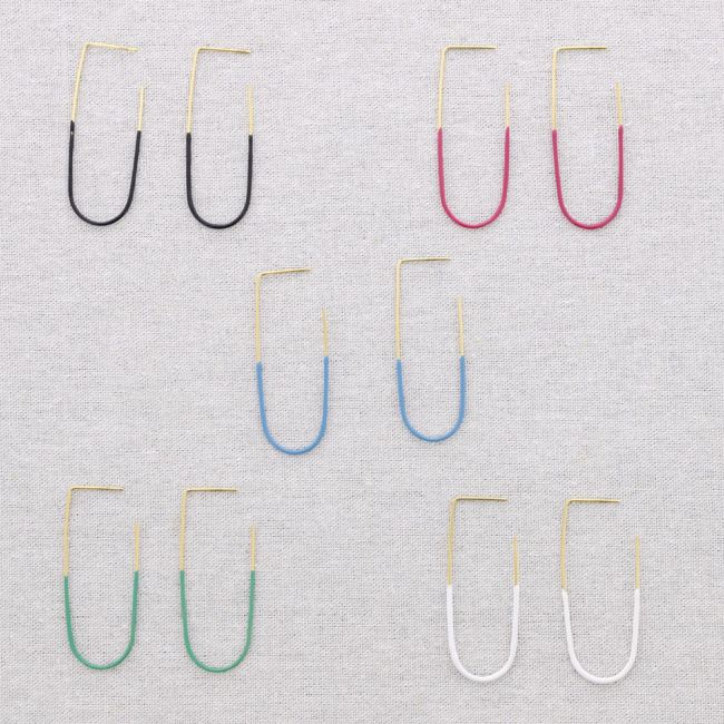 PENDIENTES ACERO ARO ESMALTE