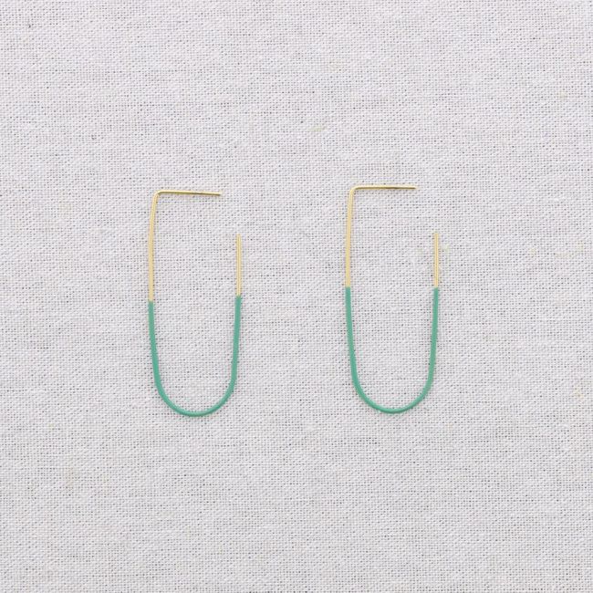 PENDIENTES ACERO ARO ESMALTE