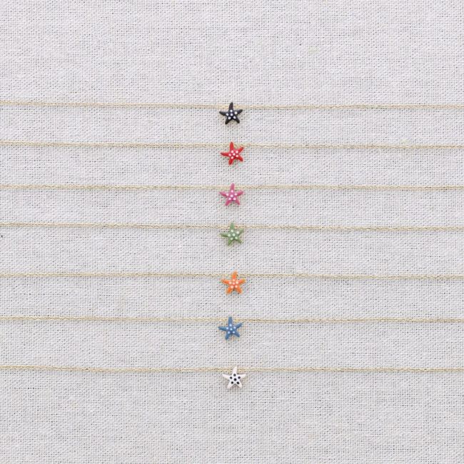 GARGANTILLA ACERO ESTRELLA DE MAR ESMALTE