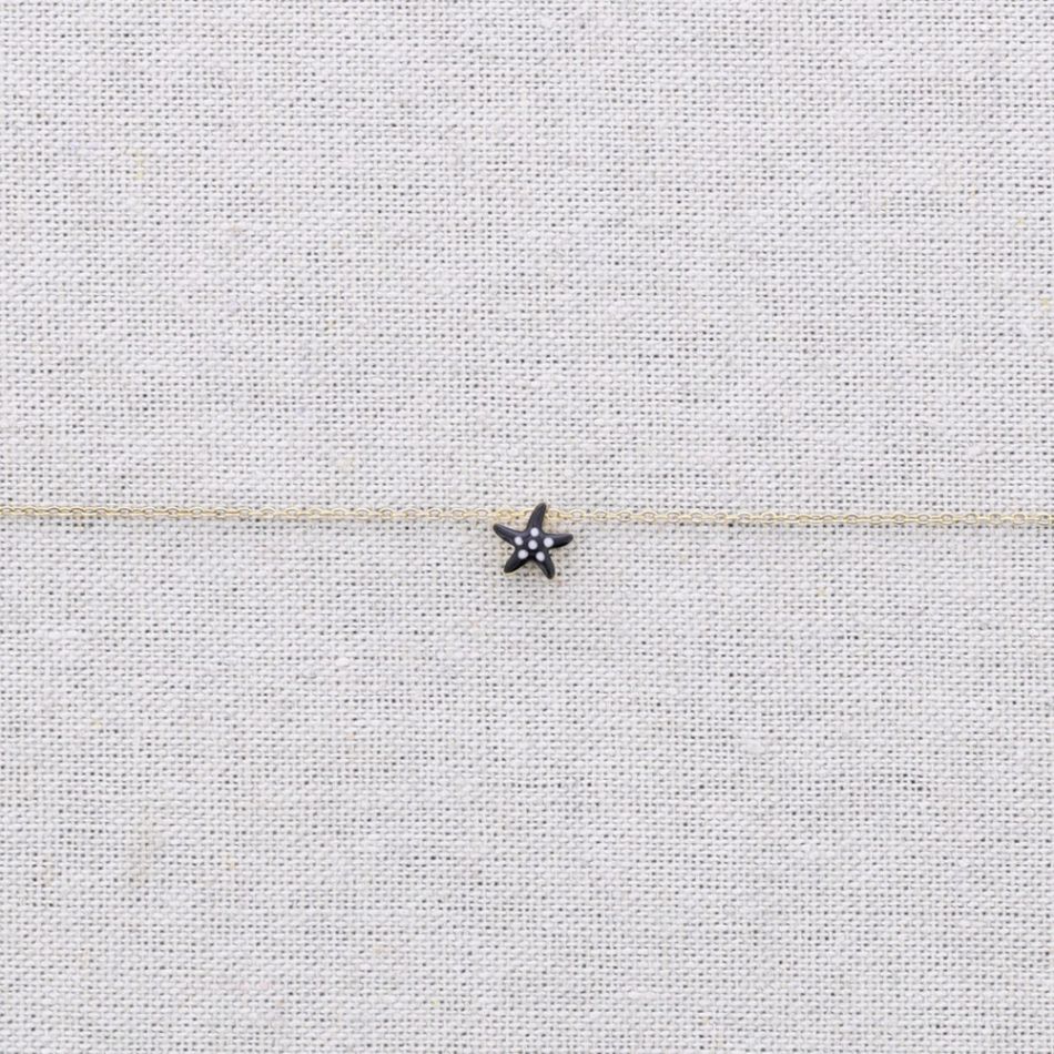 GARGANTILLA ACERO ESTRELLA DE MAR ESMALTE