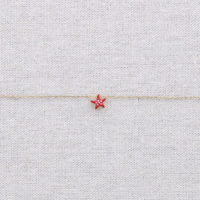 STEEL CHOKER WITH ENAMEL STARFISH