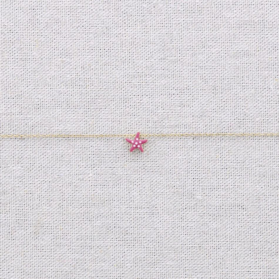 STEEL CHOKER WITH ENAMEL STARFISH