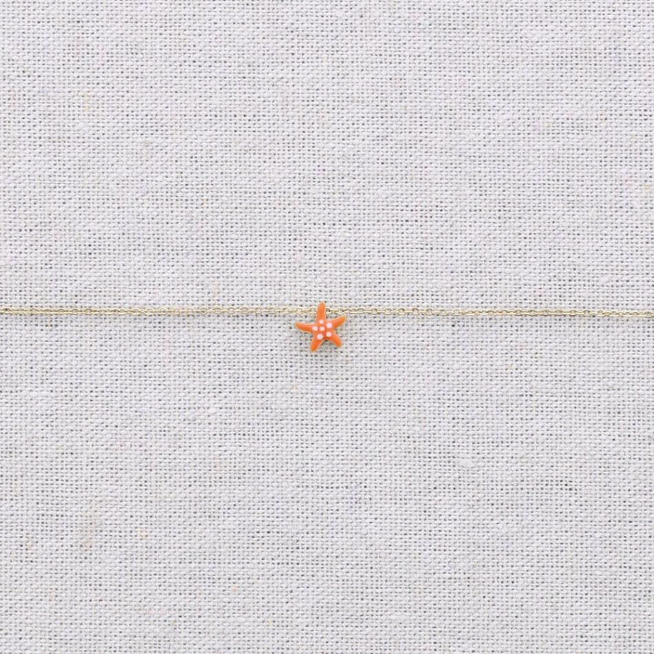 GARGANTILLA ACERO ESTRELLA DE MAR ESMALTE