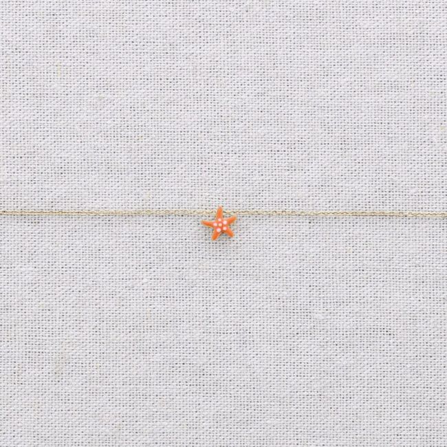 GARGANTILLA ACERO ESTRELLA DE MAR ESMALTE