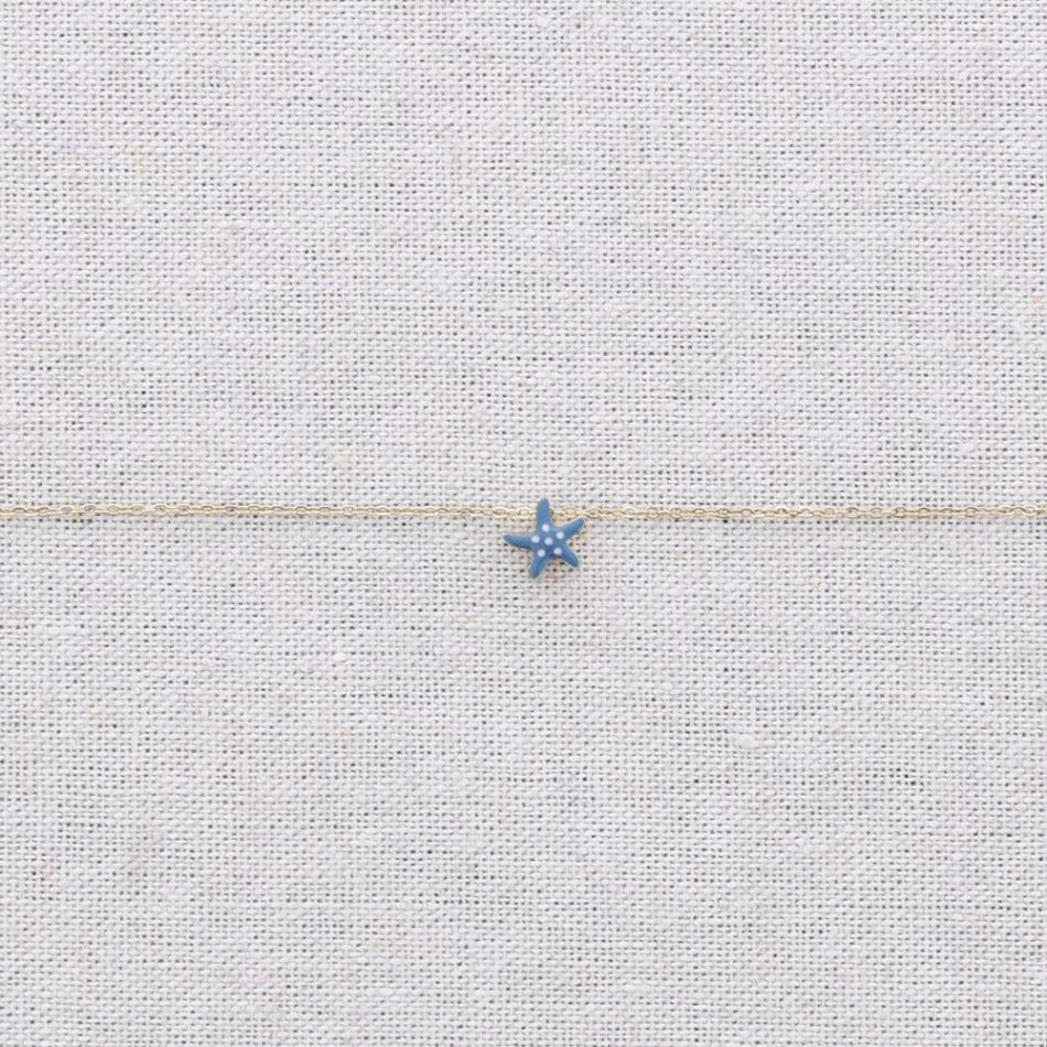 STEEL CHOKER WITH ENAMEL STARFISH