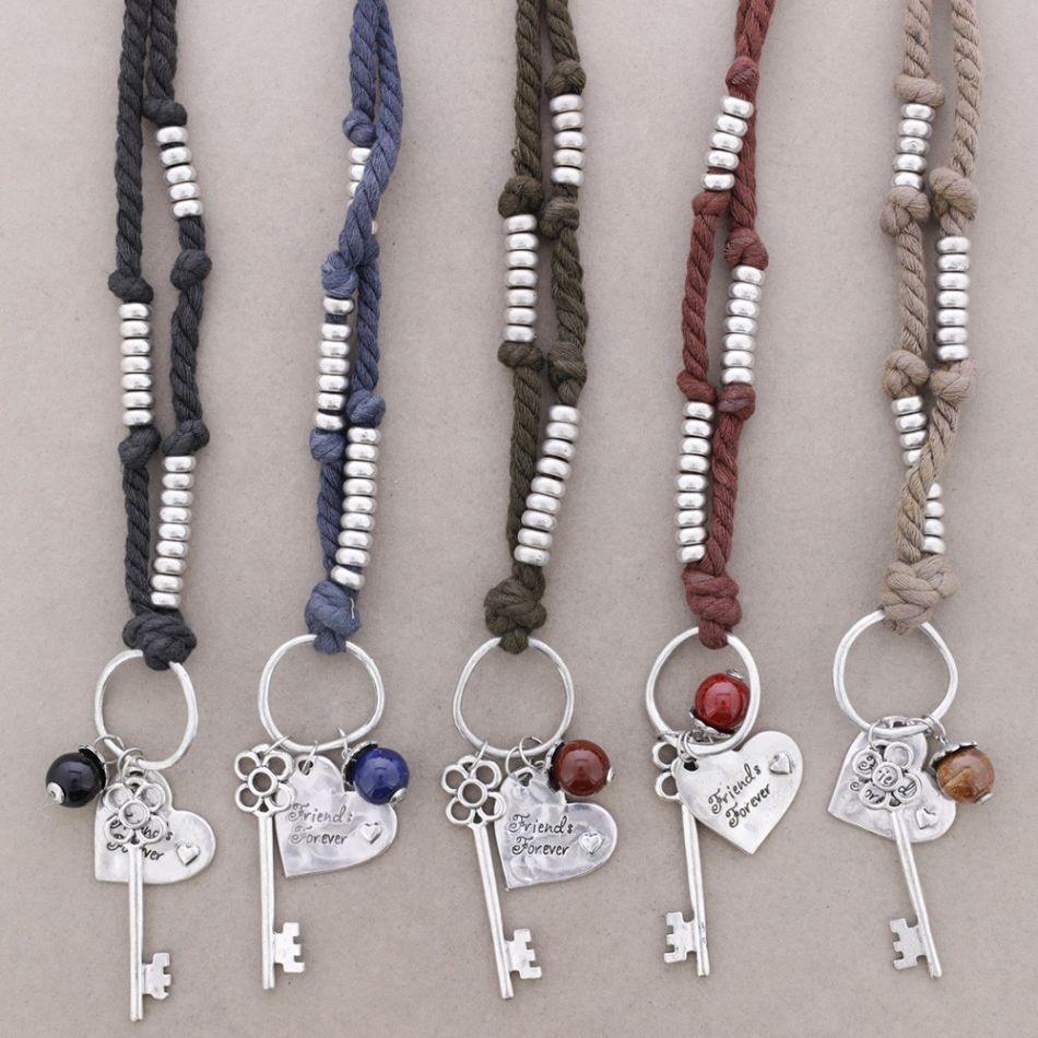 COLLAR LARGO CUENTAS METAL