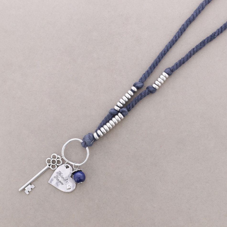 LONG METAL BEADS NECKLACE