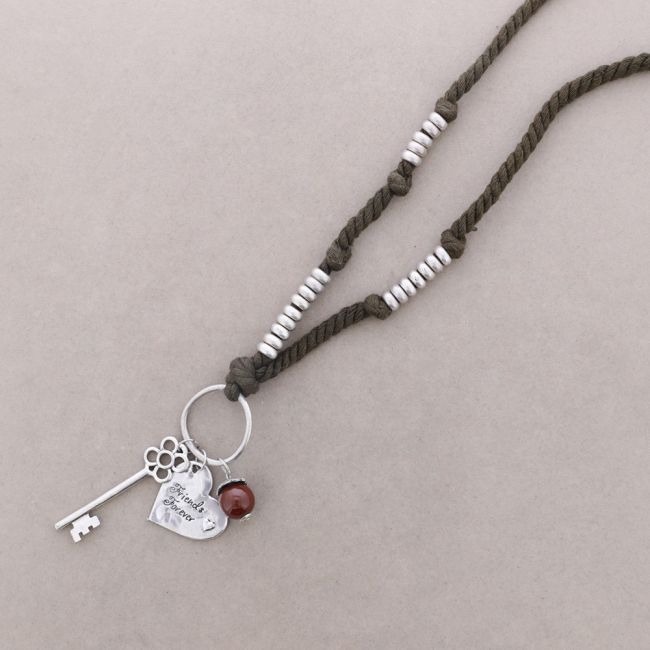 COLLAR LARGO CUENTAS METAL