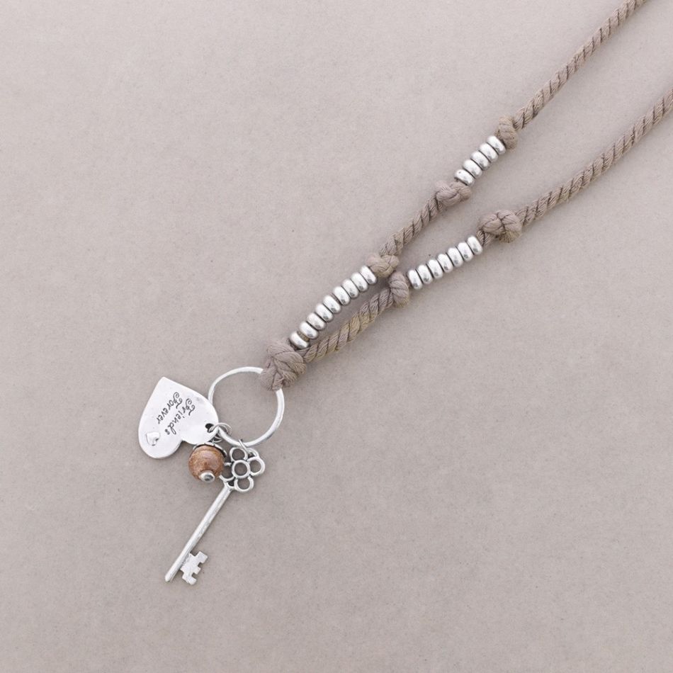 LONG METAL BEADS NECKLACE