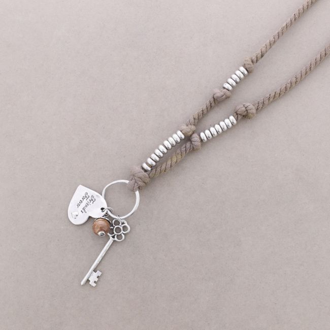 LONG METAL BEADS NECKLACE