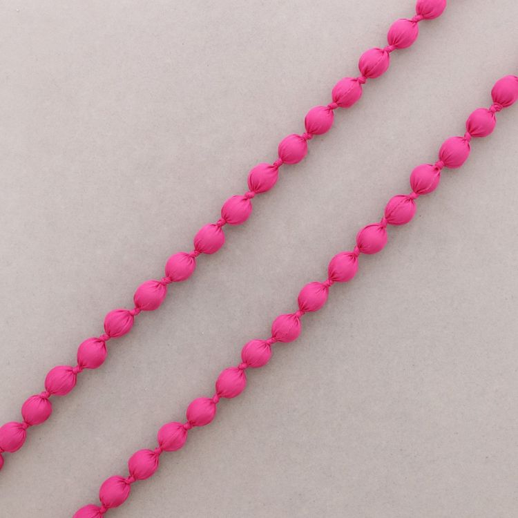 COLLAR LARGO BOLAS FORRADAS TELA 120CM