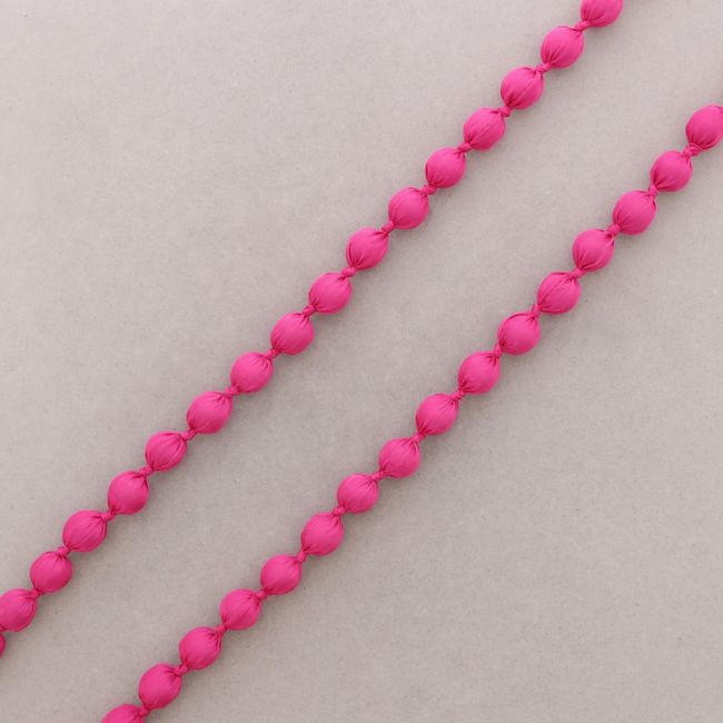 COLLAR LARGO BOLAS FORRADAS TELA 120CM