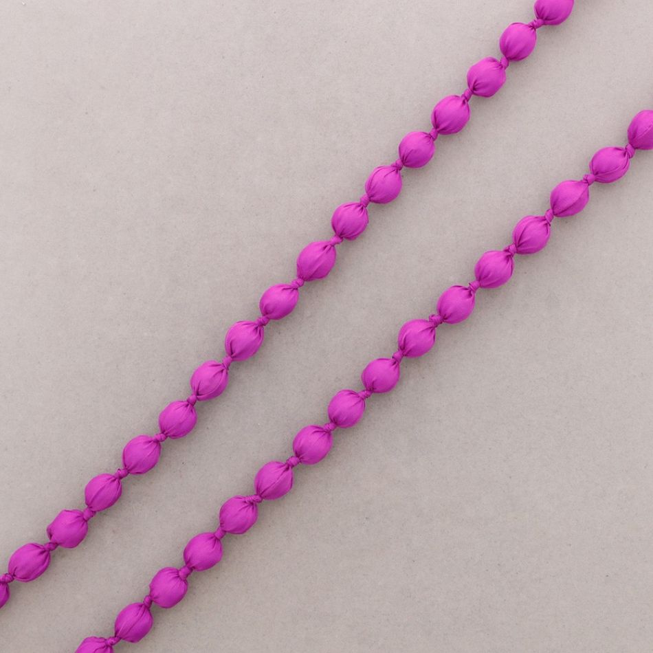 COLLAR LARGO BOLAS FORRADAS TELA 120CM