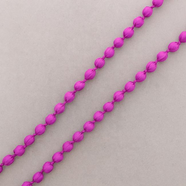 COLLAR LARGO BOLAS FORRADAS TELA 120CM