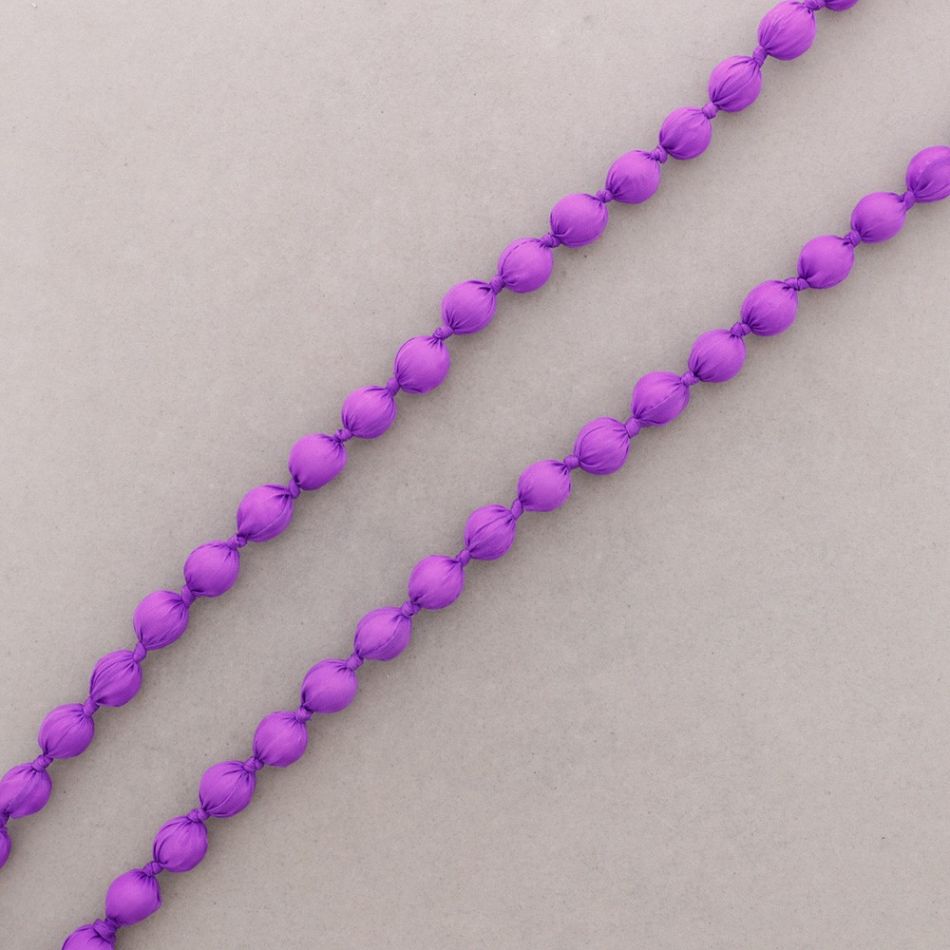 COLLAR LARGO BOLAS FORRADAS TELA 120CM