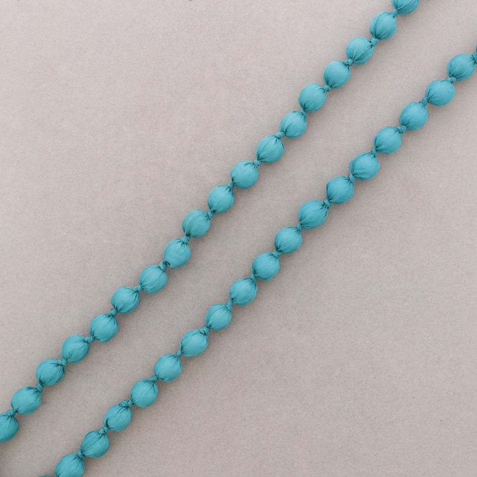 COLLAR LARGO BOLAS FORRADAS TELA 120CM