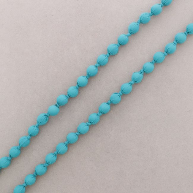 COLLAR LARGO BOLAS FORRADAS TELA 120CM