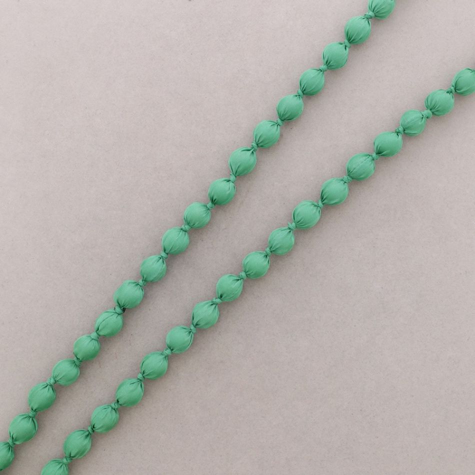 COLLAR LARGO BOLAS FORRADAS TELA 120CM