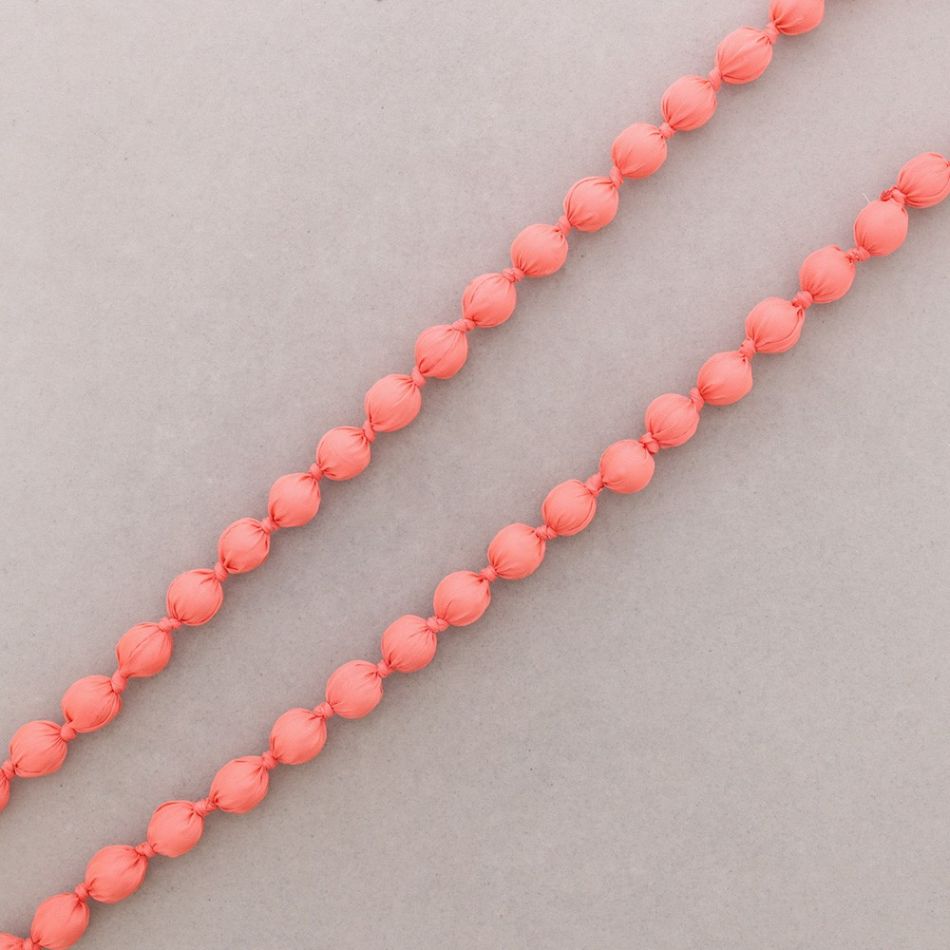 COLLAR LARGO BOLAS FORRADAS TELA 120CM