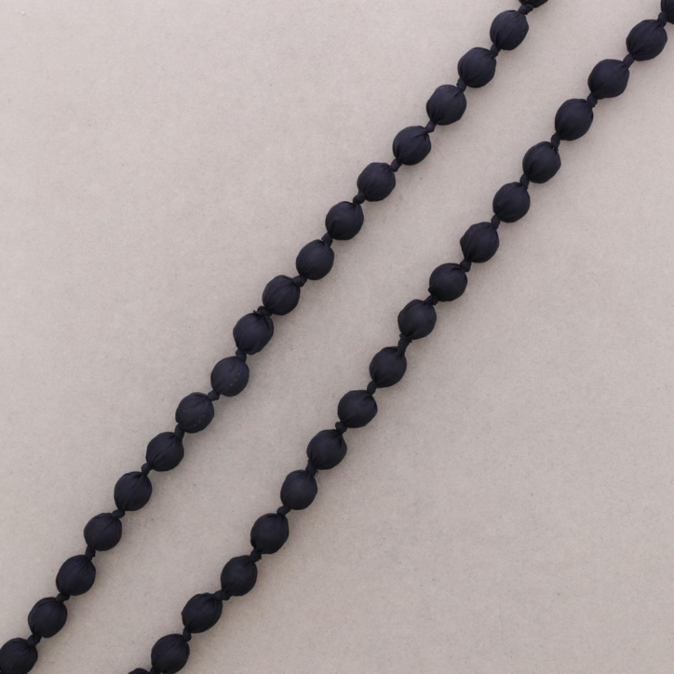 COLLAR LARGO BOLAS FORRADAS TELA 120CM