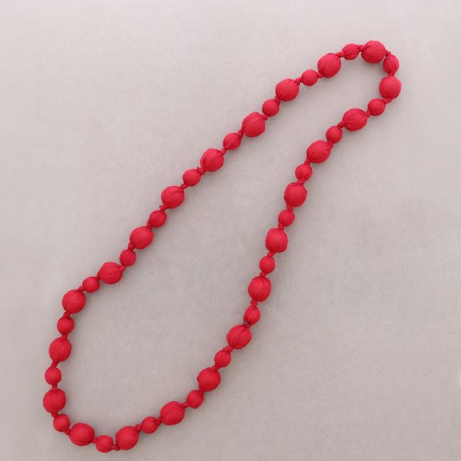 COLLAR LARGO BOLAS FORRADAS TELA 110CM