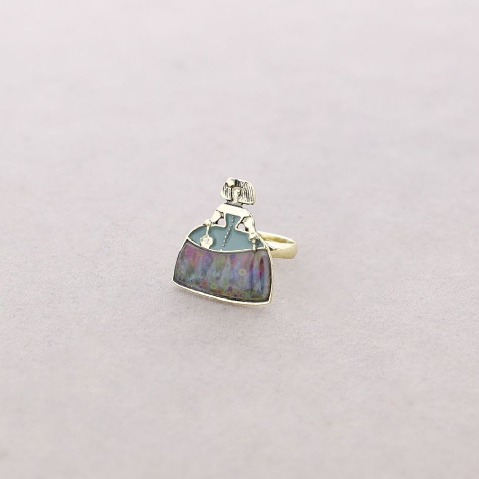 ANILLO MENINA METAL ESMALTE