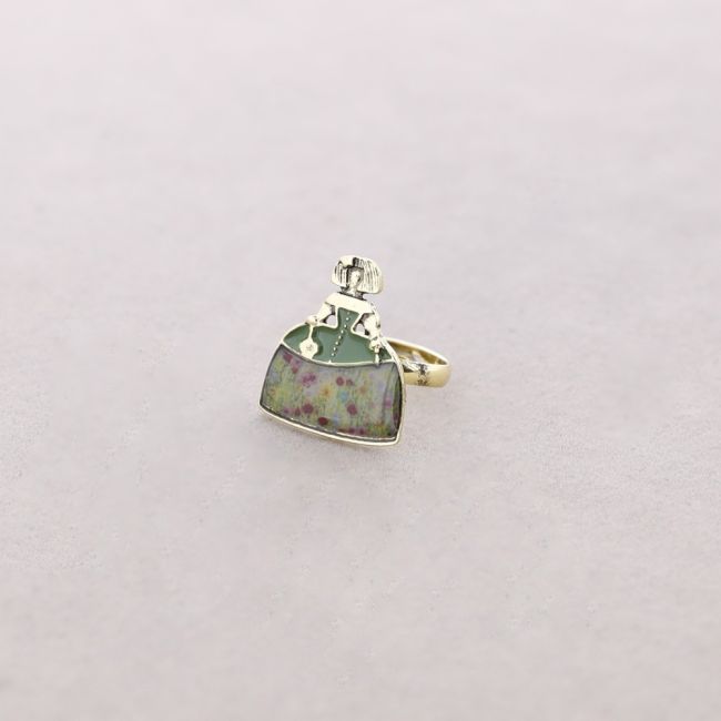 ANILLO MENINA METAL ESMALTE