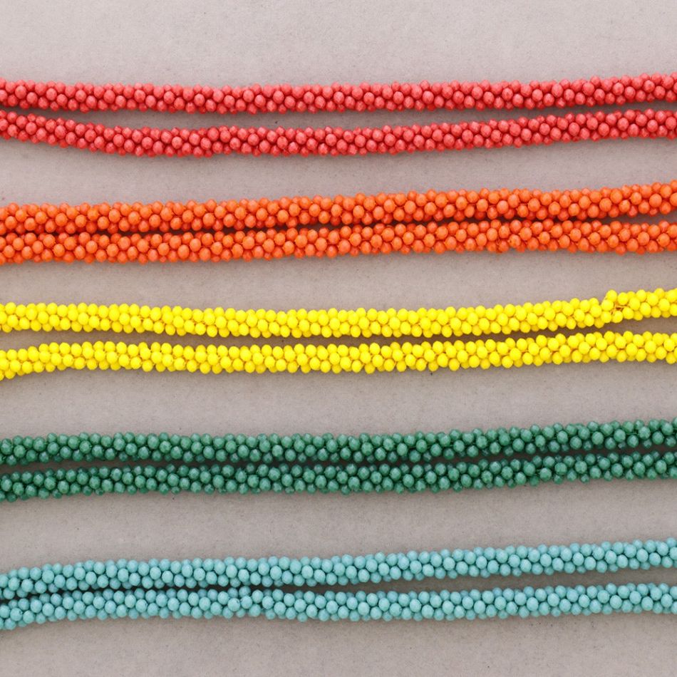 COLLAR LARGO CRISTALES FACETADOS 1.2M*4MM