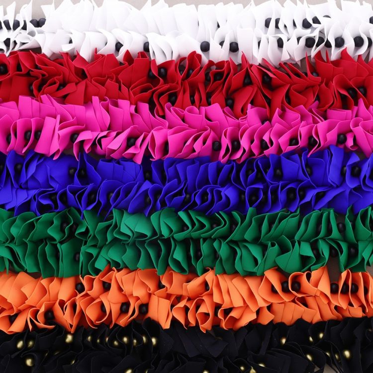 COLLAR LARGO CUENTAS BOLAS TELA POLIÉSTER 1.2M 2