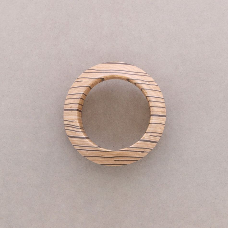 IRREGULAR RIGID WOODEN BRACELET