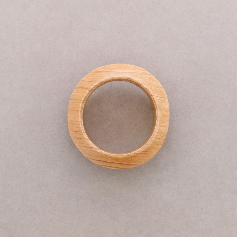 PULSERA RÍGIDA IRREGULAR MADERA