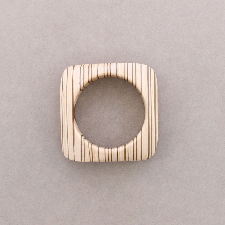 PULSERA RÍGIDA CUADRADA MADERA