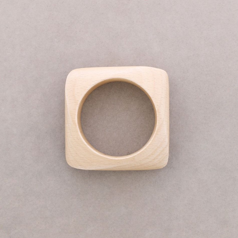 PULSERA RÍGIDA CUADRADA MADERA