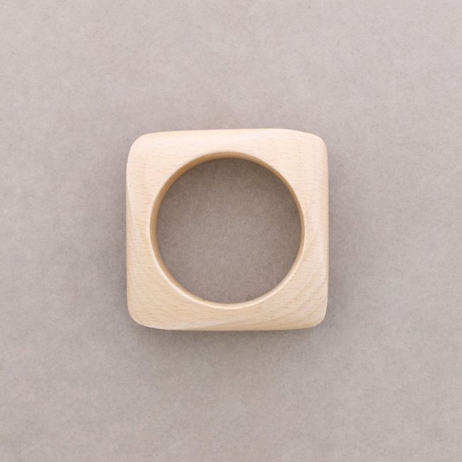 PULSERA RÍGIDA CUADRADA MADERA