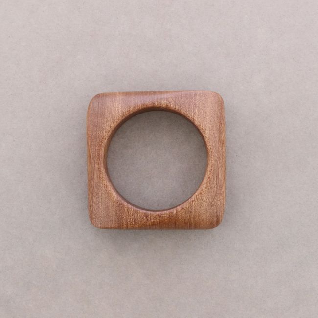 PULSERA RÍGIDA CUADRADA MADERA