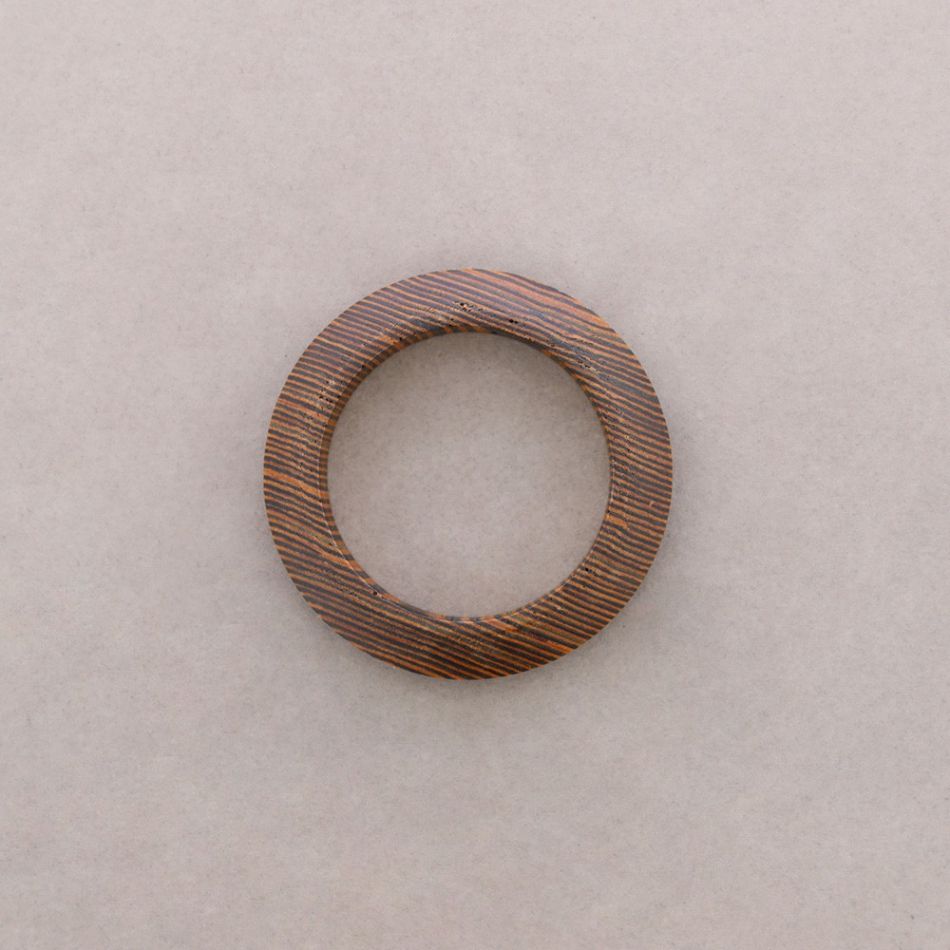 TRIANGULAR WOODEN RIGID BRACELET 1.7CM