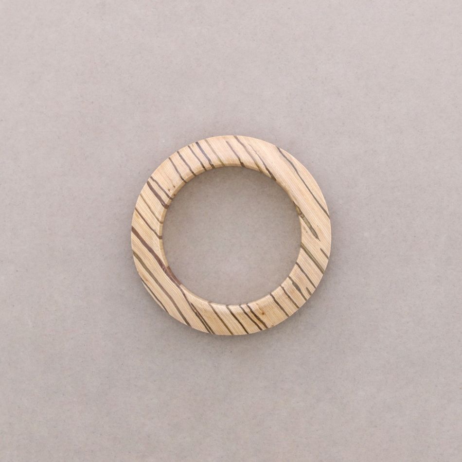 TRIANGULAR WOODEN RIGID BRACELET 1.7CM