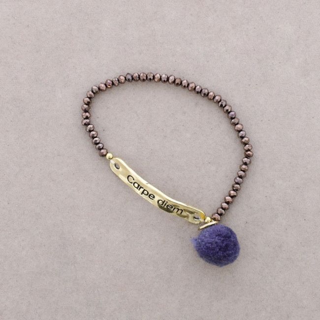 METAL BEADS MESSAGE BRACELET